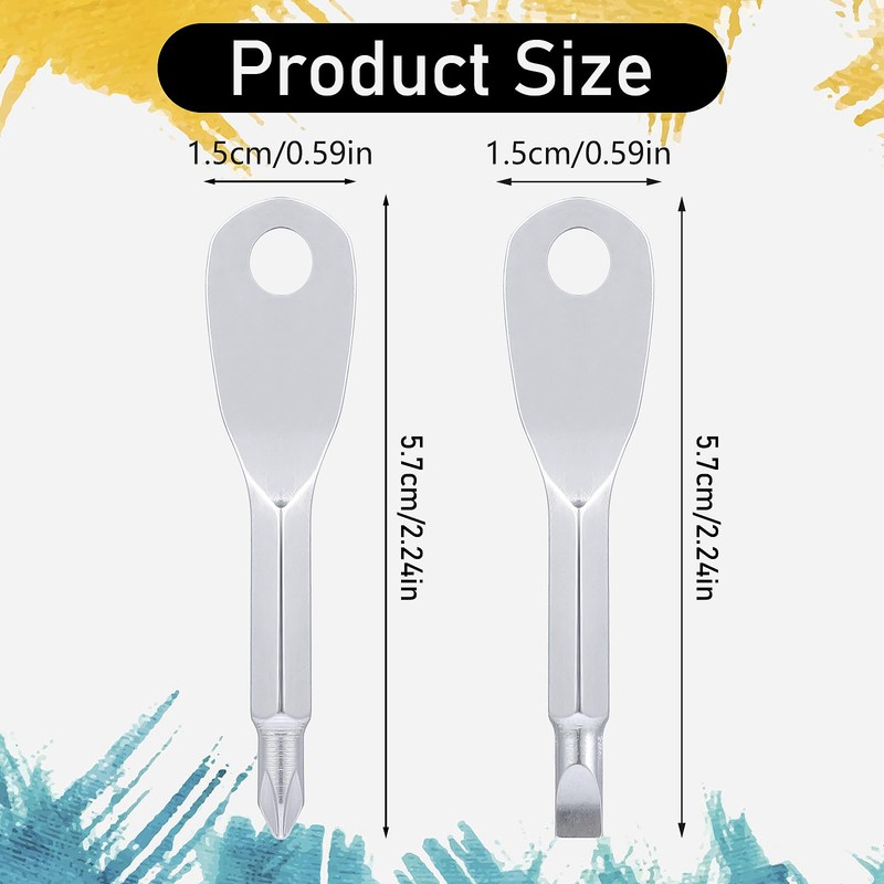 Cobee Multifunction Screwdriver Keychain, 2 Pieces Key Chain Screwdriver Set