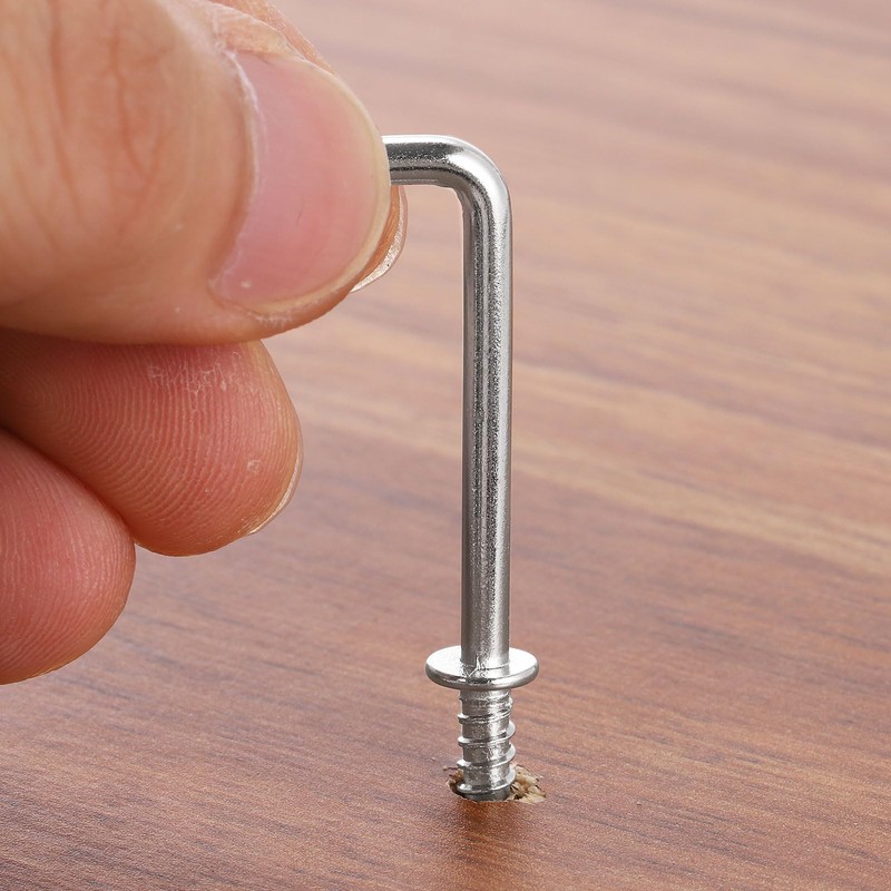 uxcell 40 Pcs L Shape Hooks, 1 Inch Right Angle