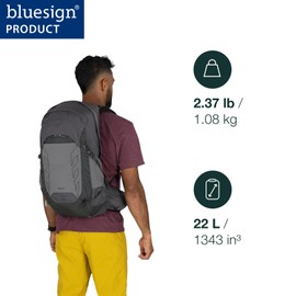 Osprey Talon 22L Men's Lightweight Hiking Backpack with Hipbelt, Frosty Mint Green/Night Shift