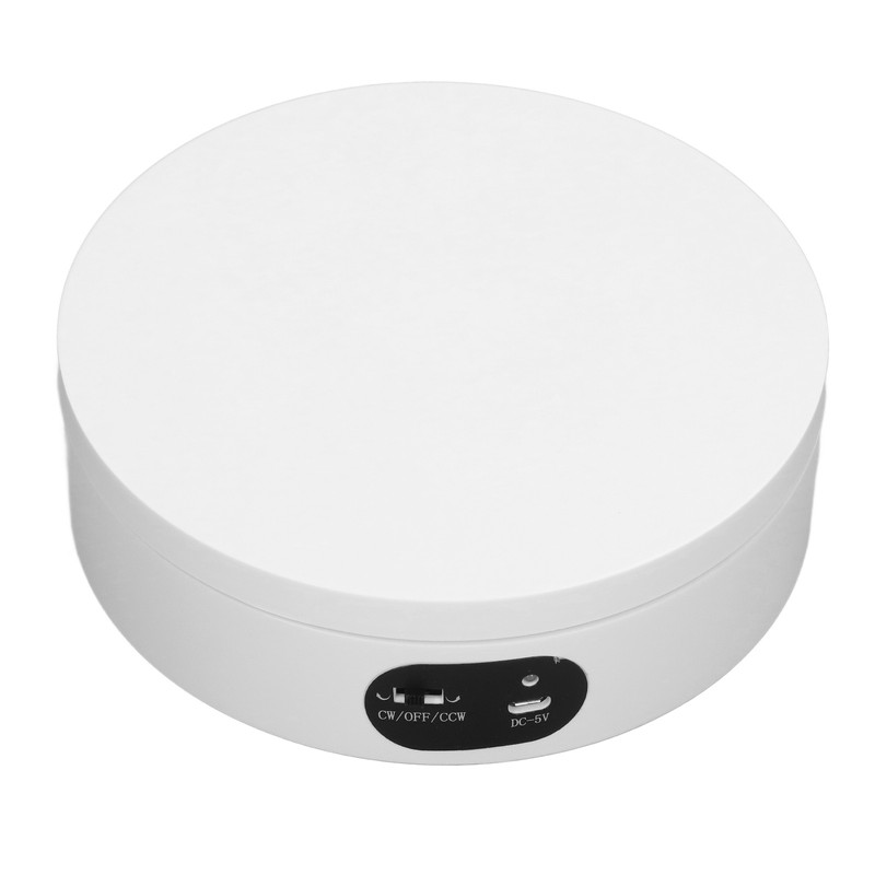 Rotating Display Stand White Epoxy Resin Flashing Motorized Rotating Display