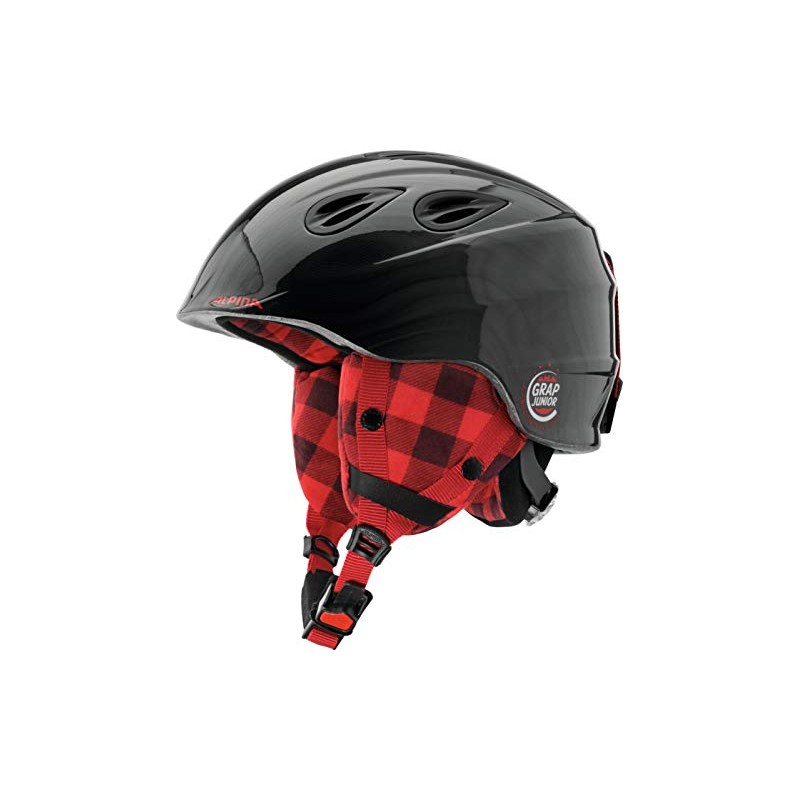 ALPINA Unisex - Children, GRAP 2.0 JUNIOR ski helmet, black-lumberjack,