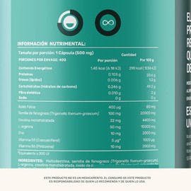 LIFE 360+ TST | 400 Cápsulas | Fenogreco, L-Arginina, Creatina Monohidratada, Magnesio, Vitamina D, Vitamina B6 y Oxido de Zinc | Suplemento Alimentic