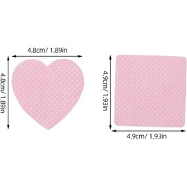 KALLORY 4 Cajas Toallitas para Pestañas Corazón y Cuadradas Almohadillas Desechables sin Pelusa para Remover Pegamento de Extensiones Suaves y Absorbentes Uso Profesional y Personal