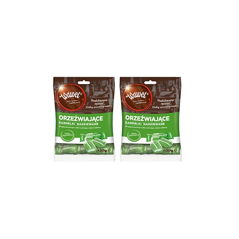 WAWEL CUKIERKI ORZEZWIAJACE KARMELKI NADZIEWANE MINT CANDIES 120G (4.23OZ) 2PACK