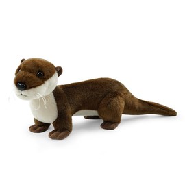 Hideekoog Sea Otter Stuffed Animals for Kids,Lying Posture Otter Ocean Cute Animal Plush Toy Birthday Gift for Boys Girl Children（Lying）