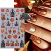 2 Sheets Fall Nail Stickers for Nail Art 5D Self-Adhesive