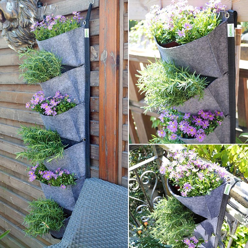 Vertical Planter Wall Mounted Planting Bag Outdoor Greening Container Garden