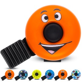 Children's Bicycle Bell - Smiley - Funny Bicycle Bell Girls, Bicycle Bell Children's Bike, Bell Bicycle Children and Balance Bike - Rings Loud, Easy Assembly