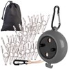PEARL 10m Retractable Washing Line with Crank Handle + 20