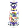 Armenian Ceramic Shabbat Candlesticks with Tray, Old City Scene