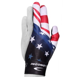 Longoni Billiard Pool Cue Glove Fancy Flag 3 for Left Hand