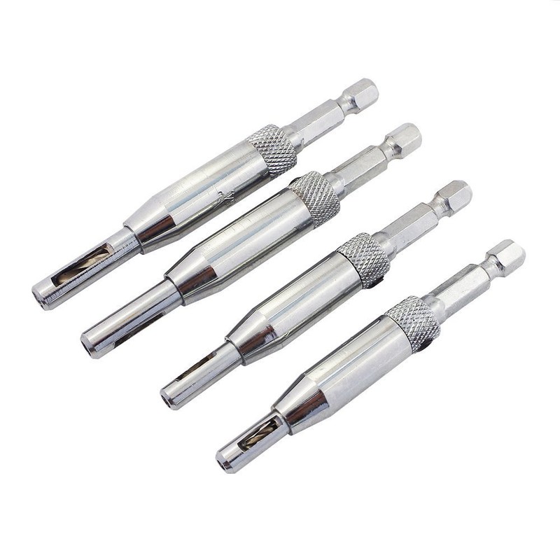 Bestgle 4Pcs Door Self-centering Hinge Drill, Window Hole Opening Center