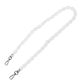 PATIKIL Acrylic Purse Strap, 47 Inch Acrylic Chain Purse Strap Replacement Luxury Handbag Chain Handle Straps for DIY Craft Handbags Shoulder Bag Crossbody, White