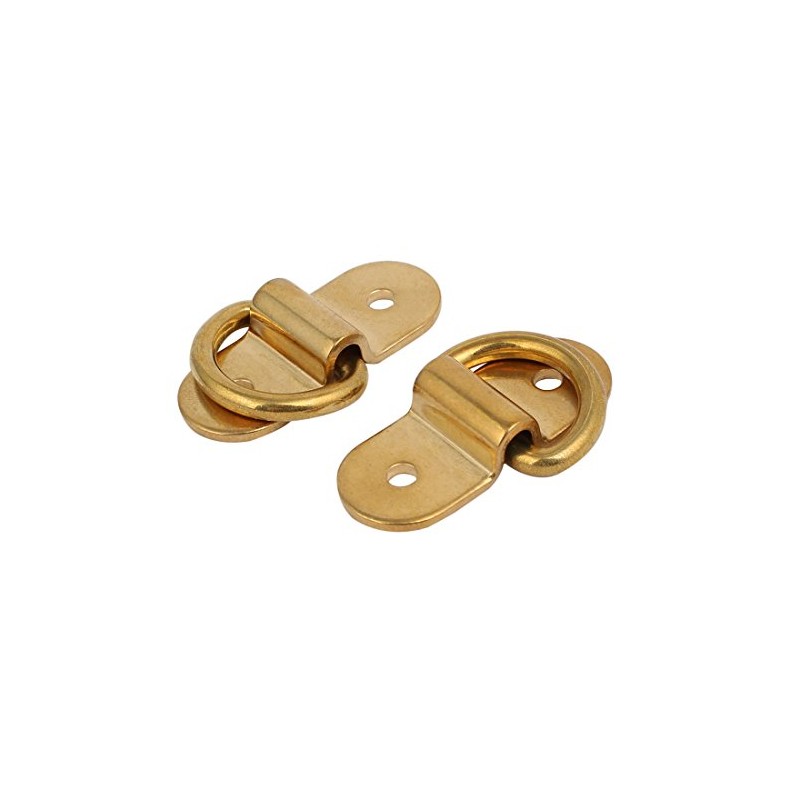 Sourcingmap 4/5" D Ring Brass Surface-Mounted Tie Down Lashing Ring