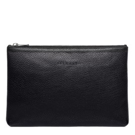 FEYNSINN Berlin Elegant Handbag with Long Handles NEA Made of Nappa Leather I Large Laptop Bag 13 Inch for Women Extra Laptop Sleeve I Shoulder Bag Black Handmade, Black-cosmetic, Toiletry bag