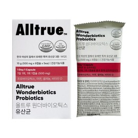 All True 올트루 원더바이오틱스 유산균 500mg x 30캡슐 / 써클 AllTrue Wonder Biotics Probiotics 500mg x 30 Capsules / Circle