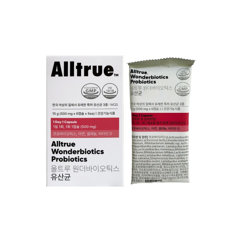 All True 올트루 원더바이오틱스 유산균 500mg x 30캡슐 / 써클