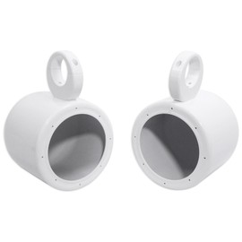 Rockville 2) Rockville MAC65W 6.5" 360° Swivel White Aluminum Surface Mount Speaker Pods