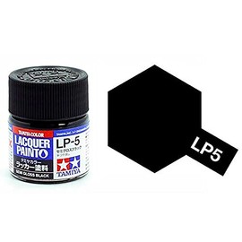 TAMIYA Pintura lacada LP-5 semibrillante negro 10 ml TAM82105 lacado imprimación y pinturas
