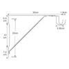 Adjustable Hook Closet Shelf and Rod Brackets, Eau 4 Packs