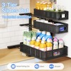 Under Sink Organizer, 2-Pack 3-Tier Thickened Metal Pull out Cabinet