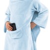DecoKing Lazy TV Blanket, Microfibre Fleece Blanket with Sleeves, Pockets
