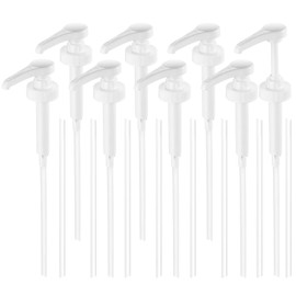 5/8/12 Pcs Plastic Pump Dispenser for Most 1 Gallon (128 Ounce) containers, 38/400, for 38 mm Neck Finish Soap/Shampoo/Conditioner Bottle (8 Pcs, White)