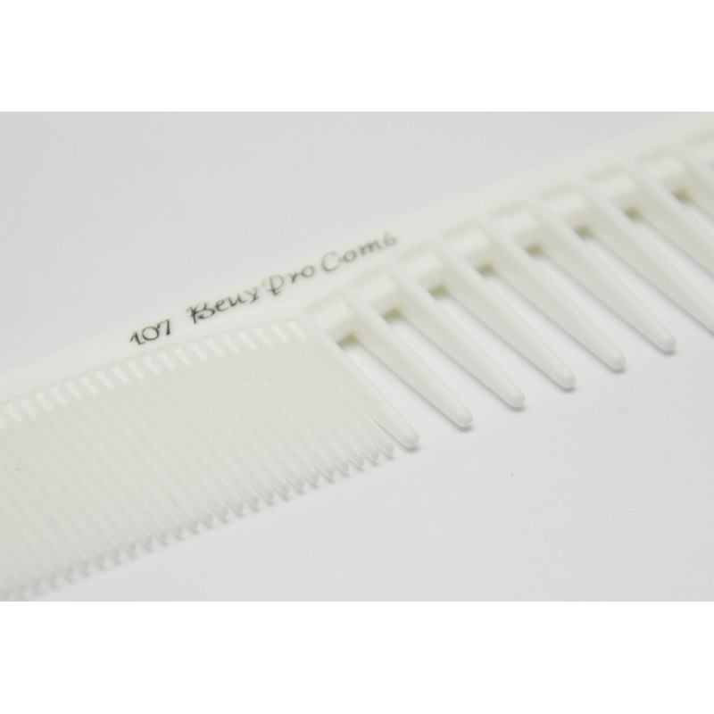 Hongo Professional Cut Comb Wet & Dry No. 107 White
