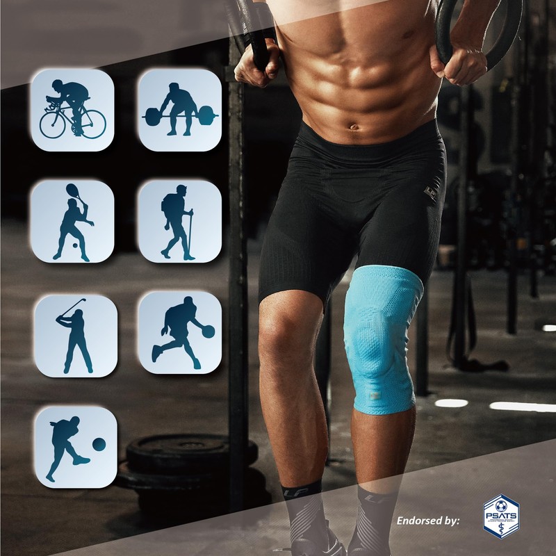 LP SUPPORT X-TREMUS 170XT Kompressions-Kniebandage (Kniestütze), Größe:S, Farbe:schwarz