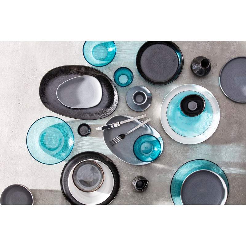 FORTESSA Los Cabos Tableware, 4-Piece Glass Dinner Plate Set (10.5