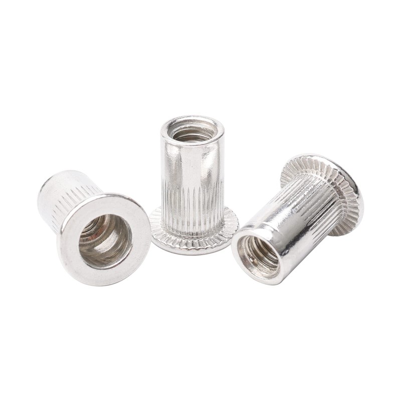 Rowiz 100 PCS M4 4mm Flat Head Aluminum Rivet Nut