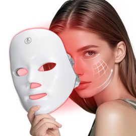 LED Face Mask – 7-Color Red Light Therapy Mask for Anti-Aging, Acne & Glowing Skin | At-Home Collagen Boosting Facial Device | Safe, Non-Invasive Skincare Treatment