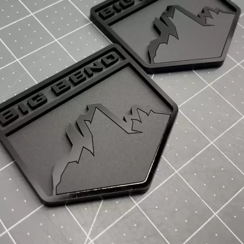 Emblem Badge Fender Badge Pair - American Flag Bronco Outer