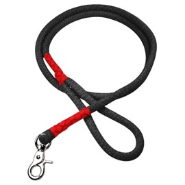 Correa para Perro Artesanal Premium, Hecha en México, con destorcedor Tipo Cangrejo, para Paseos al Aire Libre, diseño cómodo y Seguro, Color Negro Ob
