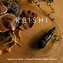 Redmint Reishi Mushroom Herbal Tincture - Ageless & Sleep | Natural Mushroom Supplement with TCM Herbs Dong Quai, Schisandra for Restful Sleep, Immune Support, Relaxation,Skin Health| 1 fl oz