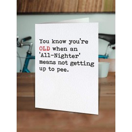 Brainbox Candy - Funny Birthday Cards Silly Humorous Happy Birthday - 'All-nighter' - Perfect For Best Friends Mates Him Her Boyfriend Girlfriend Partner
