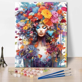 TUMOVO Paint by Numbers for Adults, Beauty of Imagination Adults' Paint-by-Number Kits Beautiful Women Paint by Number Canvas Oil Painting Paint-by-Number Kits Home Wall Decoration, 16 x20 Inch