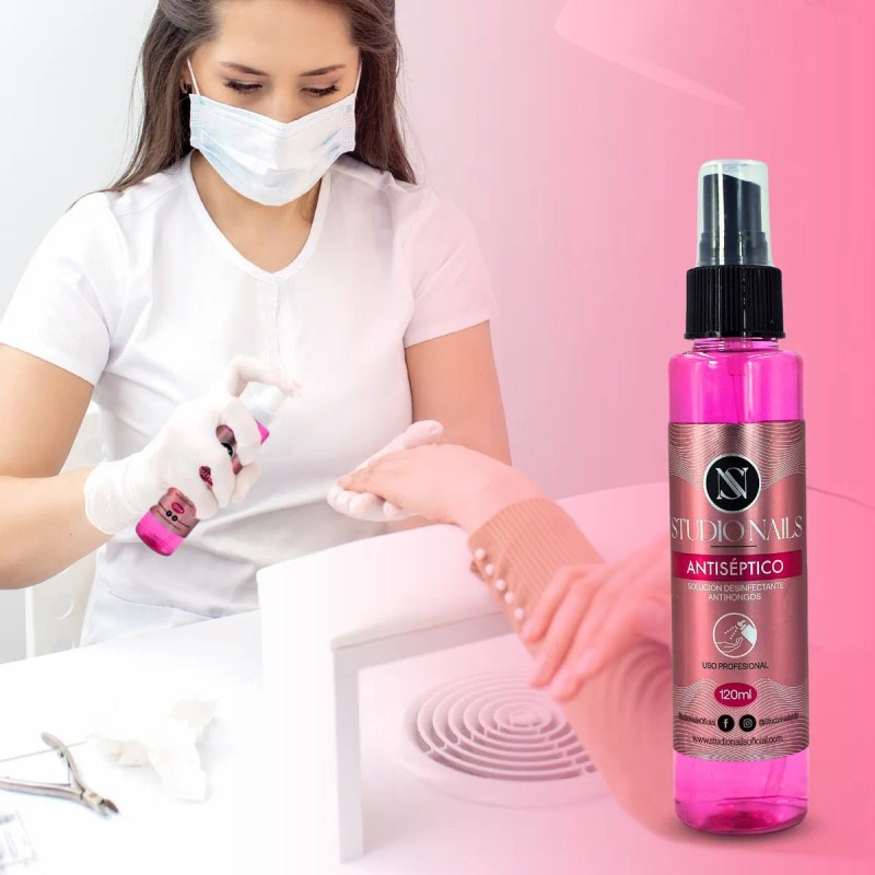 Quitaesmaltes Studio Nails Antiséptico Antihongos 120ml