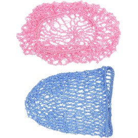 MAGICLULU 2 Piezas de Redecilla de Crochet Cabello, Funda para Dormir de Poliéster, Cubre y Asegura el Pelo, Adecuado para Mujeres Sueño