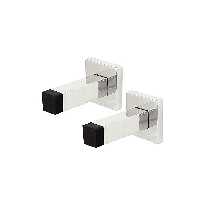 Nuk3y - Perchero de pared cuadrado moderno, 2 unidades, Polished