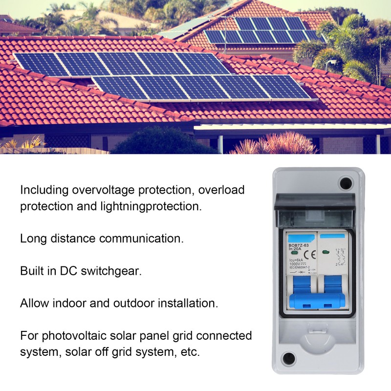 Circuit Breaker MCB PV Combiner Box Waterproof Disconnect Switch 1000V