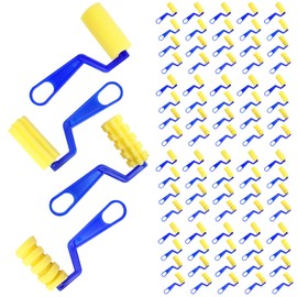 40 Pieces 3 Inch Mini Foam Paint Rollers,Small Sponge Paint Roller with Plastic Handle,Reusable Painting Sponge Roller,Perfect for Toddlers Early Educational Graffiti Painting Art Craft Supplies