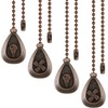 4 Pieces Ceiling Fan Pull Chain Extender Ornament 12 Inch