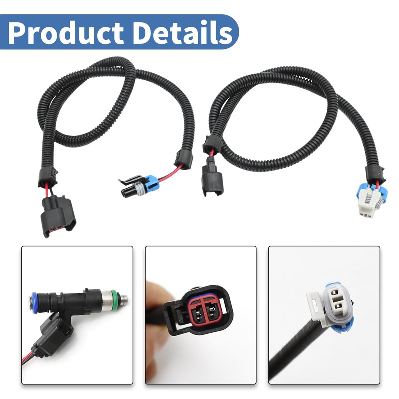 Vkinman 2Pcs 0280158197 Fuel Injector Harness, Replacement for Polaris RZR