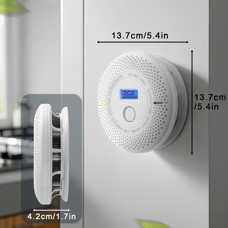 Smoke and Carbon Monoxide Detector, 2 in 1 Smoke Detector,