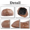 White Fang CA878 Plain Leather Newsboy Hat, Outdoors, Climbing, Walking,