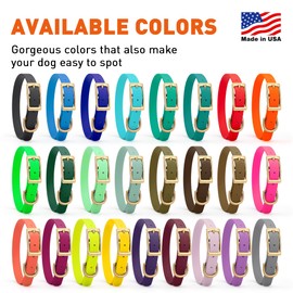 Viper Biothane Heavy Duty Waterproof Dog Collar Strong Coated Nylon Webbing w/Solid Brass Hardware Odor-Proof Easy to Clean High Performance Fits Small Medium or Large Dogs, Pastel Purple