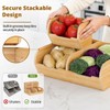 Poerlve Potato and Onion Storage Bin – 3 Pack Bamboo