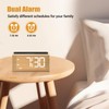 Wooden Digital Alarm Clock for Bedroom,Electric Desk Clock with USB