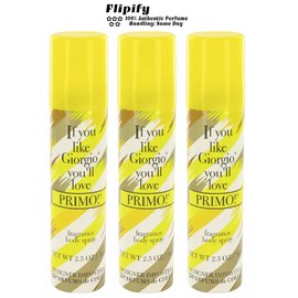 3 x Designer Imposters PRIMO by Parfums De Coeur Body Spray 2.5 oz Women's LOT 26169016348